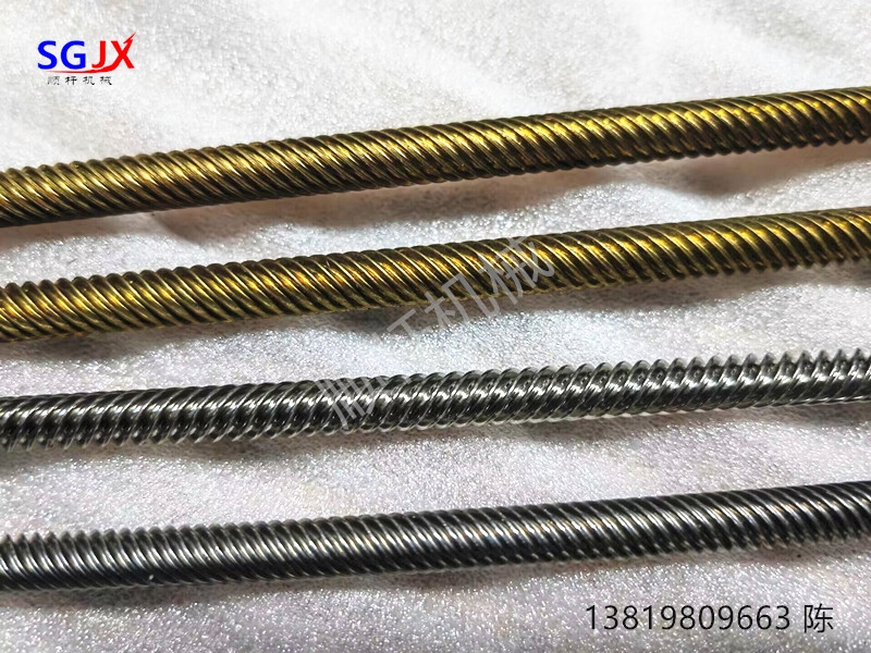 鍍鋅發黑非標高強度梯形絲（sī）杠牙（yá）條全螺紋多頭異形絲杆及螺母