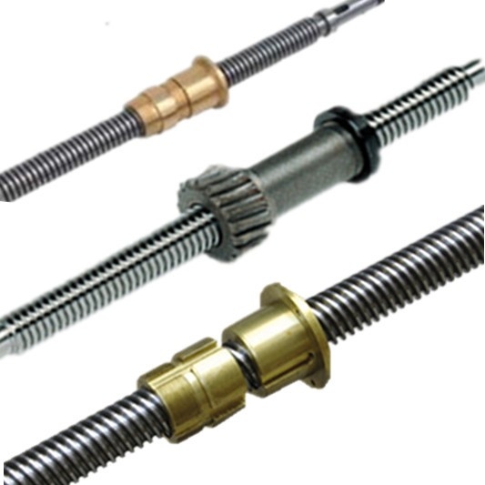 生產廠家精密雙向（xiàng）梯形絲杆不鏽鋼梯形蝸（wō）杆大螺距絲杠銅螺（luó）母