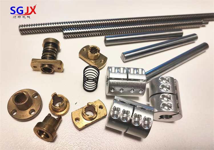 專（zhuān）業生產3D打（dǎ）印機配件梯形絲杆（gǎn）  光杆光軸 電機聯軸器消間隙螺母